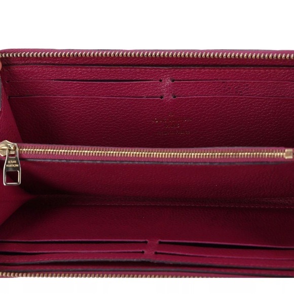 Louis Vuitton Monogram Empreinte Portefeiulle Clemence Zip Long Wallet Raisin - Picture 8 of 8